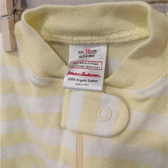 Hanna Andersson Pajamas size 0-6 Months Organic Cotton Stripes‎ Gender Neutral - Picture 2 of 3
